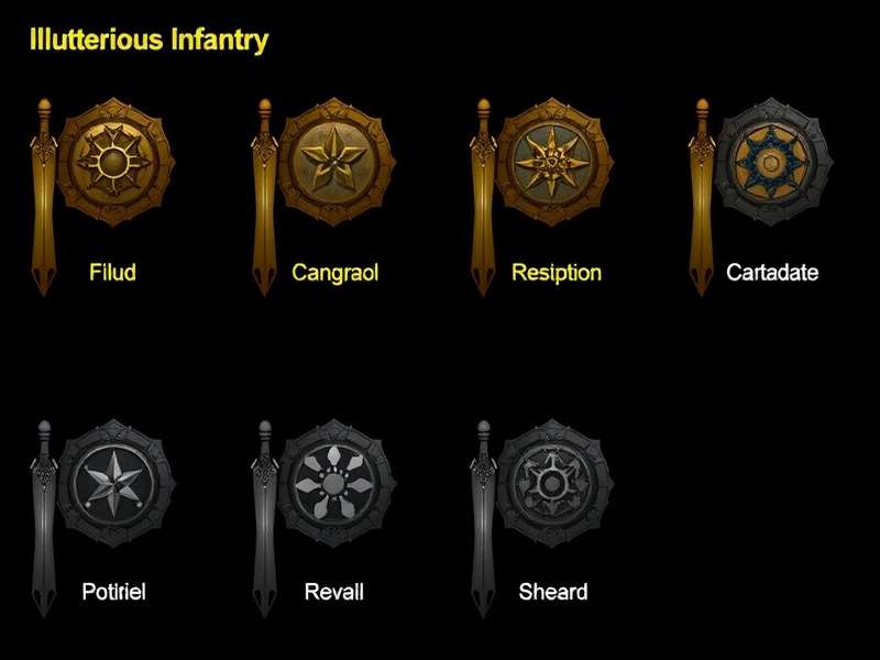 Illustrious Infantry Unit Types